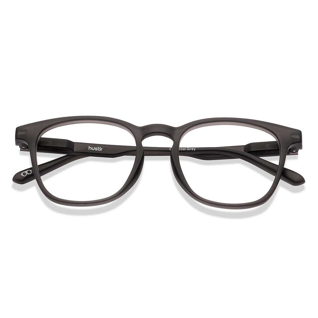 Lenskart Hustlr Dark Gray Full Rim Square left side