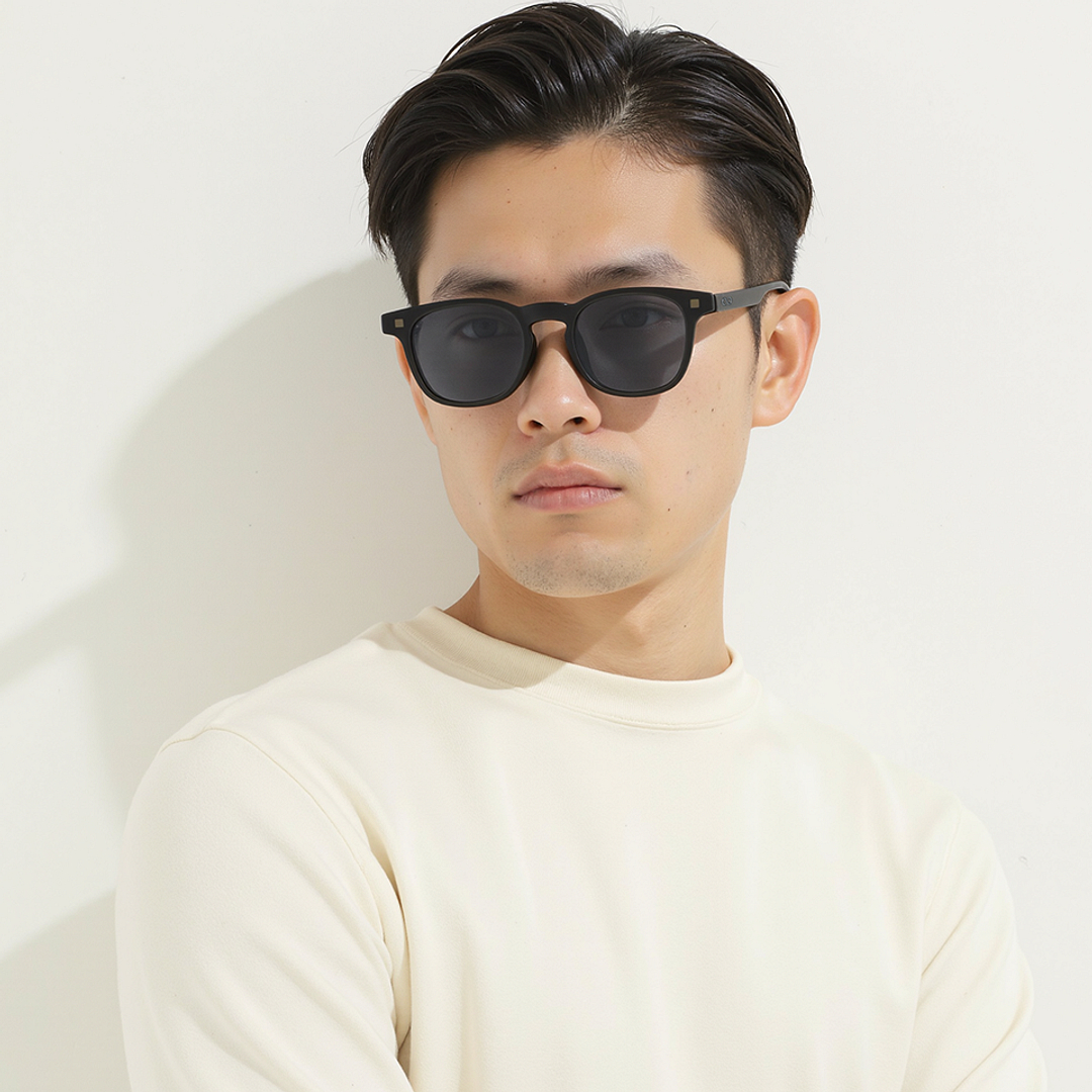 Lenskart Hustlr Dark Grey Full Rim Square left side