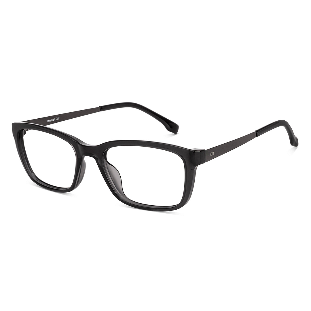 Dark Grey Full Rim Rectangle Lenskart Air Pop LA E18148 Eyeglasses