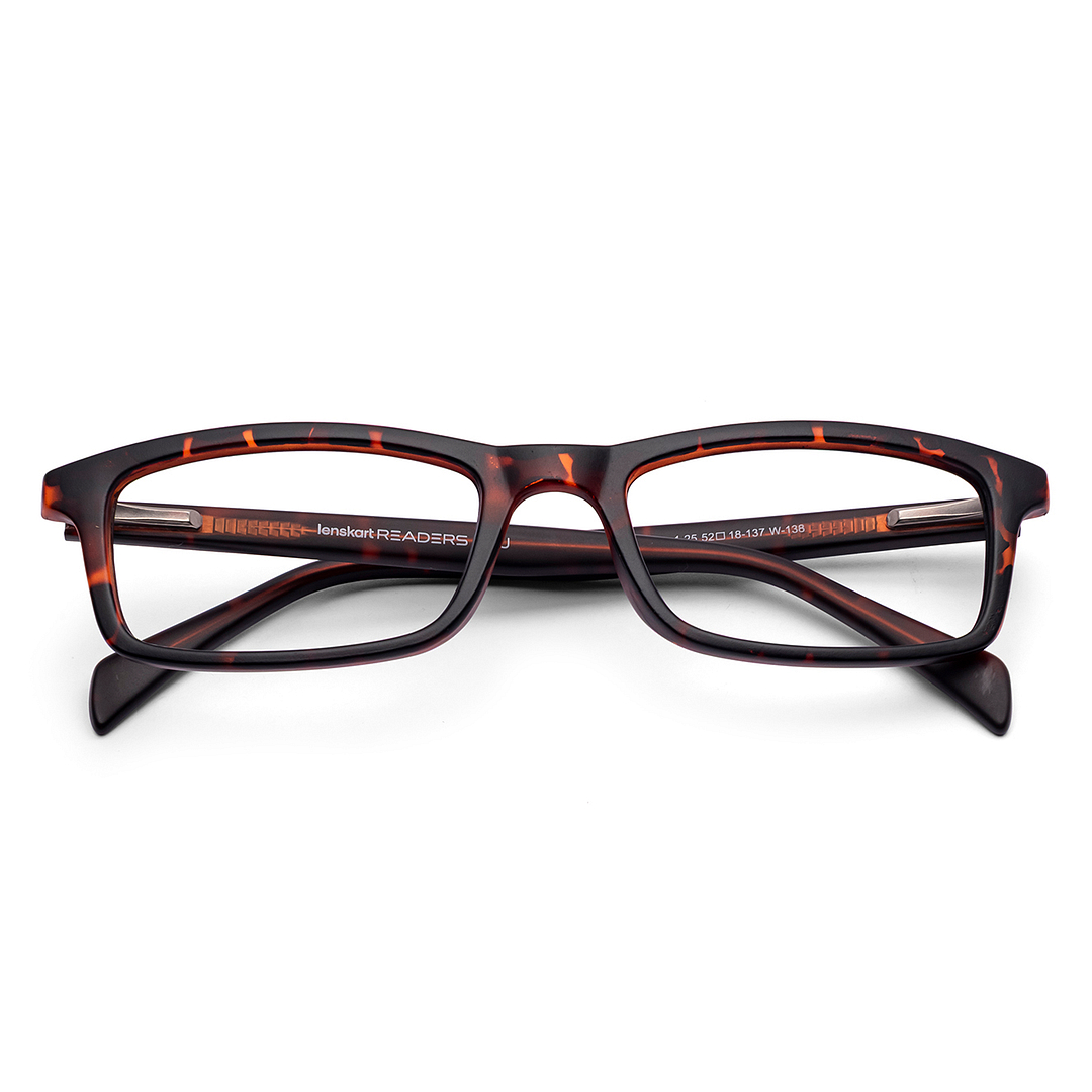 LENSKART BLU READERS Demi Turquoise Full Rim Rectangle LENSKART BLU READERS LR E11058 Only for 1 5 Prefitted Powers left side