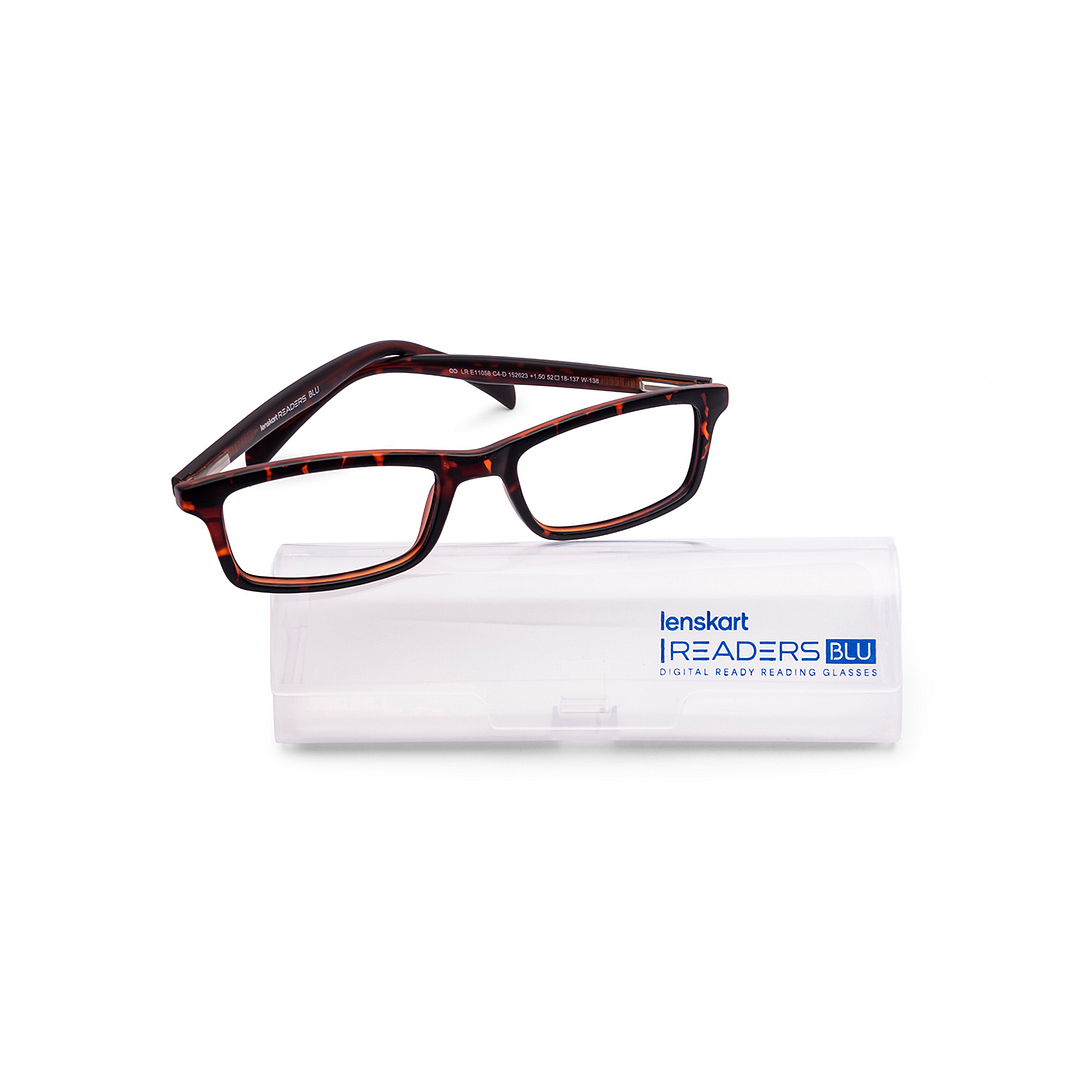 LENSKART BLU READERS Demi Turquoise Full Rim Rectangle LENSKART BLU READERS LR E11058 Only for 1 5 Prefitted Powers right side
