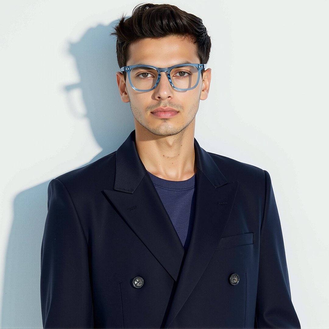 Lenskart Hustlr Online Denim-Ace Full Rim Square left side