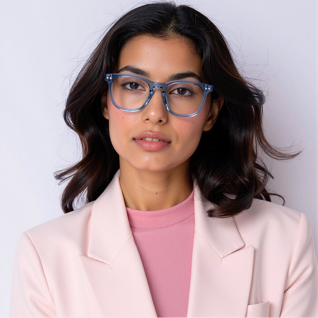 Lenskart Hustlr Online Denim-Ace Full Rim Square left side