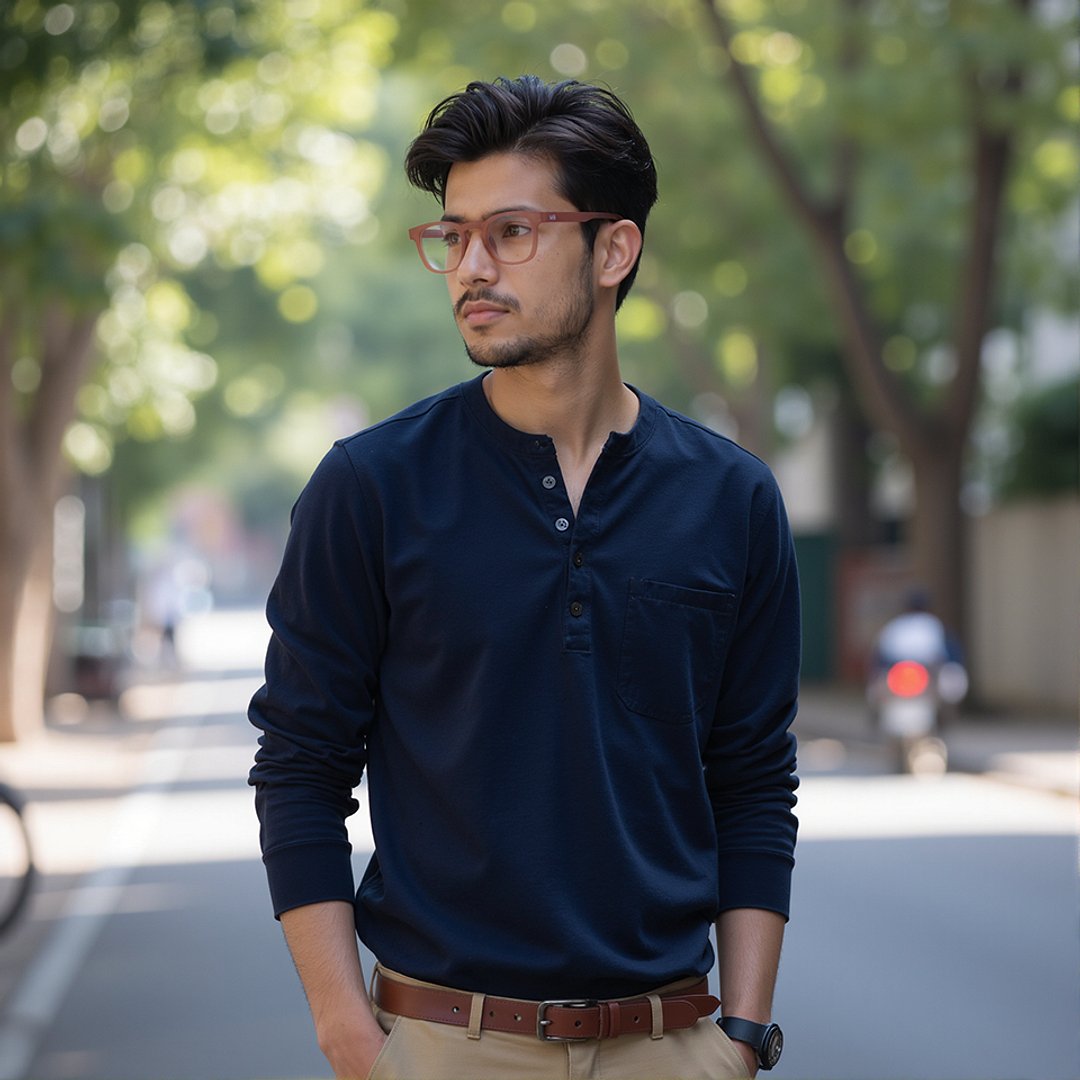 Lenskart Hustlr Screen Glasses Blue Block Zero Power Screen Glasses : Dusty Rose Full Rim Square Lenskart HUSTLR LB E14058-XW C3 right side