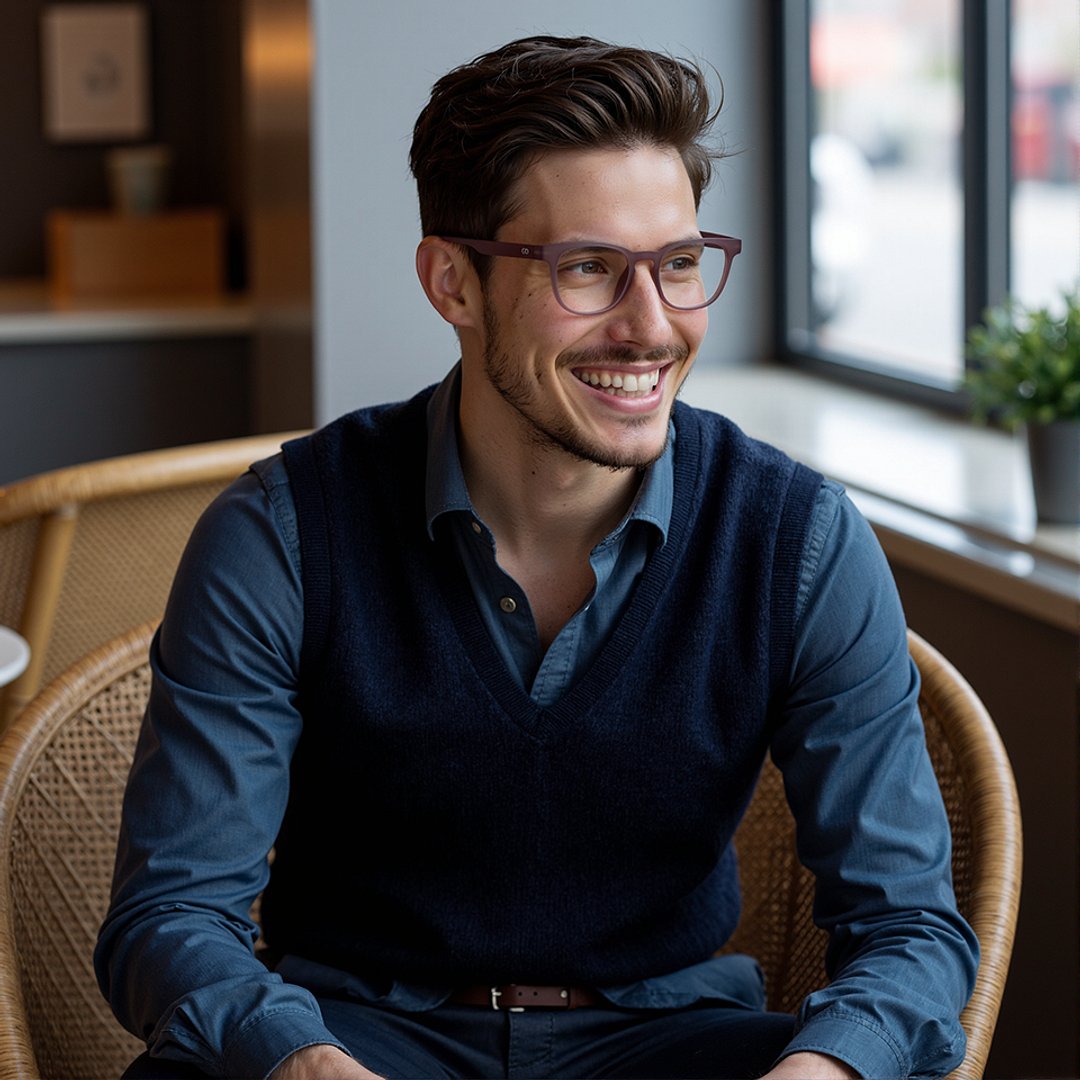 Lenskart Hustlr Online Dusty Rose Full Rim Square right side