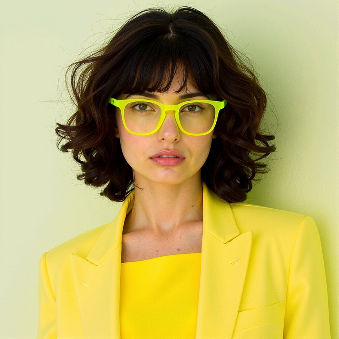 Lenskart Hustlr Online Electric Green Full Rim Square right side