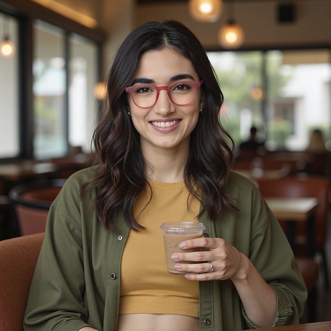 Lenskart Hustlr Online Flamingo Full Rim Square left side