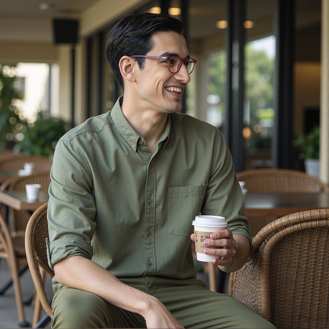 Lenskart Hustlr Online Flamingo Full Rim Square left side