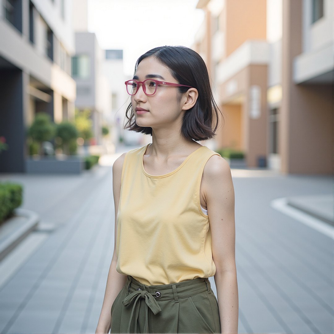 Lenskart Hustlr Online Flamingo Full Rim Square left side