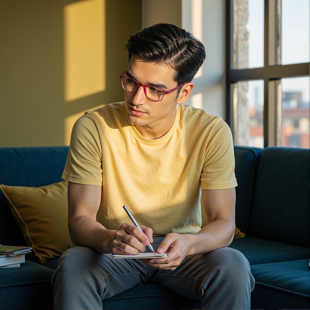 Lenskart Hustlr Online Flamingo Full Rim Square left side