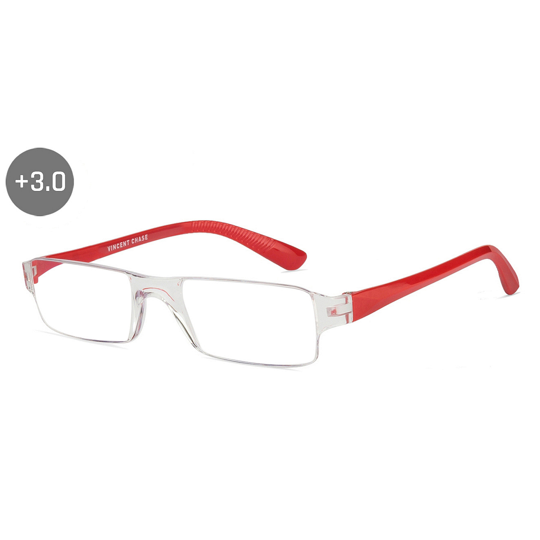 LENSKART BLU READERS Transparent Red Rimless Rectangle LENSKART BLU READERS VC E11335 Only for 3 Prefitted Powers right side