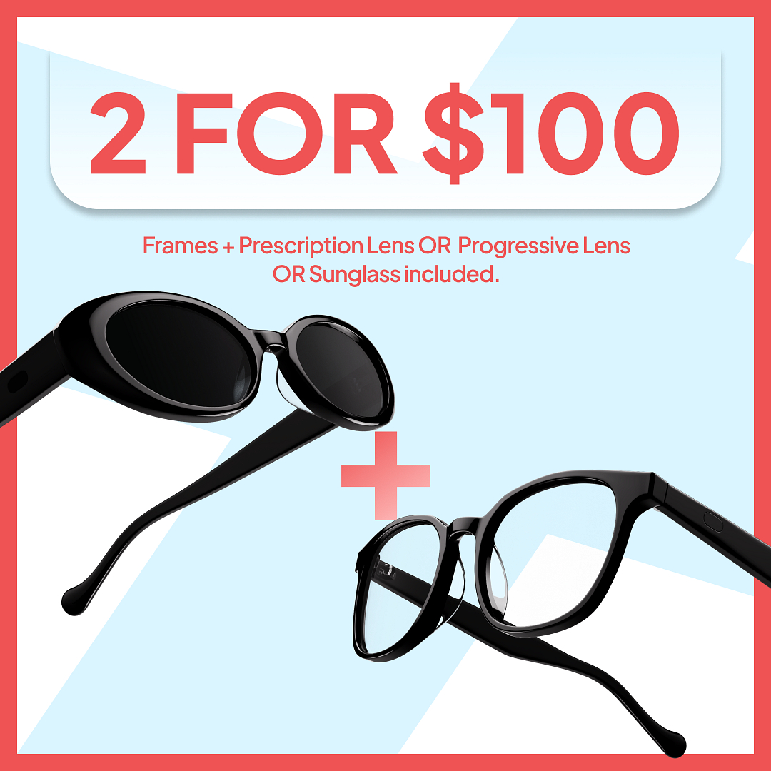 Lenskart Get a voucher to claim 2 pairs in online or at stores left side