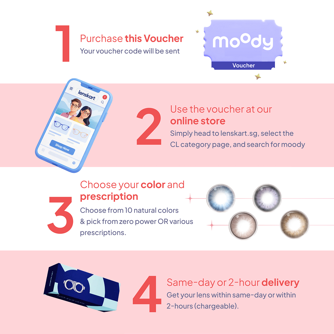 Lenskart Get a voucher to claim one box of moody lenses online or at stores right side