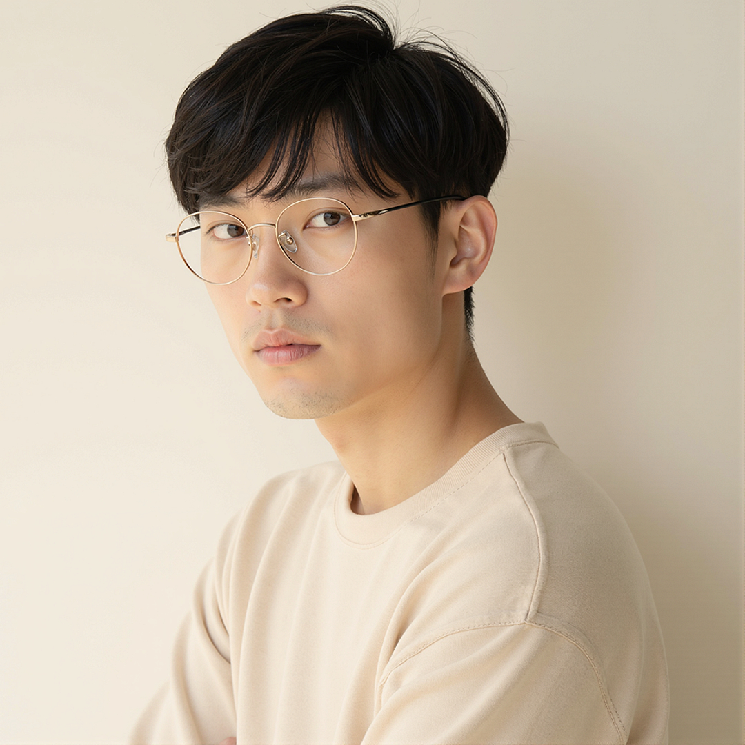 Lenskart Gold Full Rim Round right side