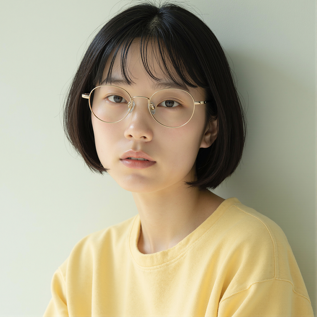 Lenskart Gold Full Rim Round left side