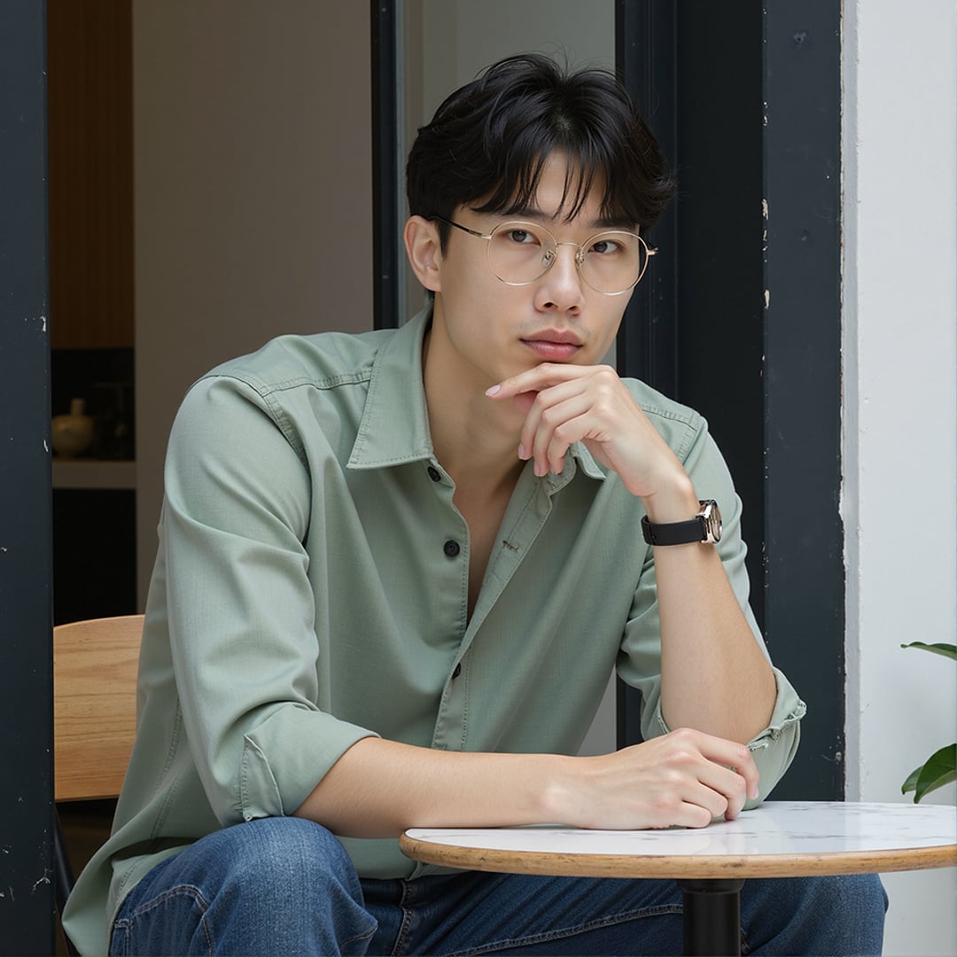 Lenskart Gold Full Rim Round left side