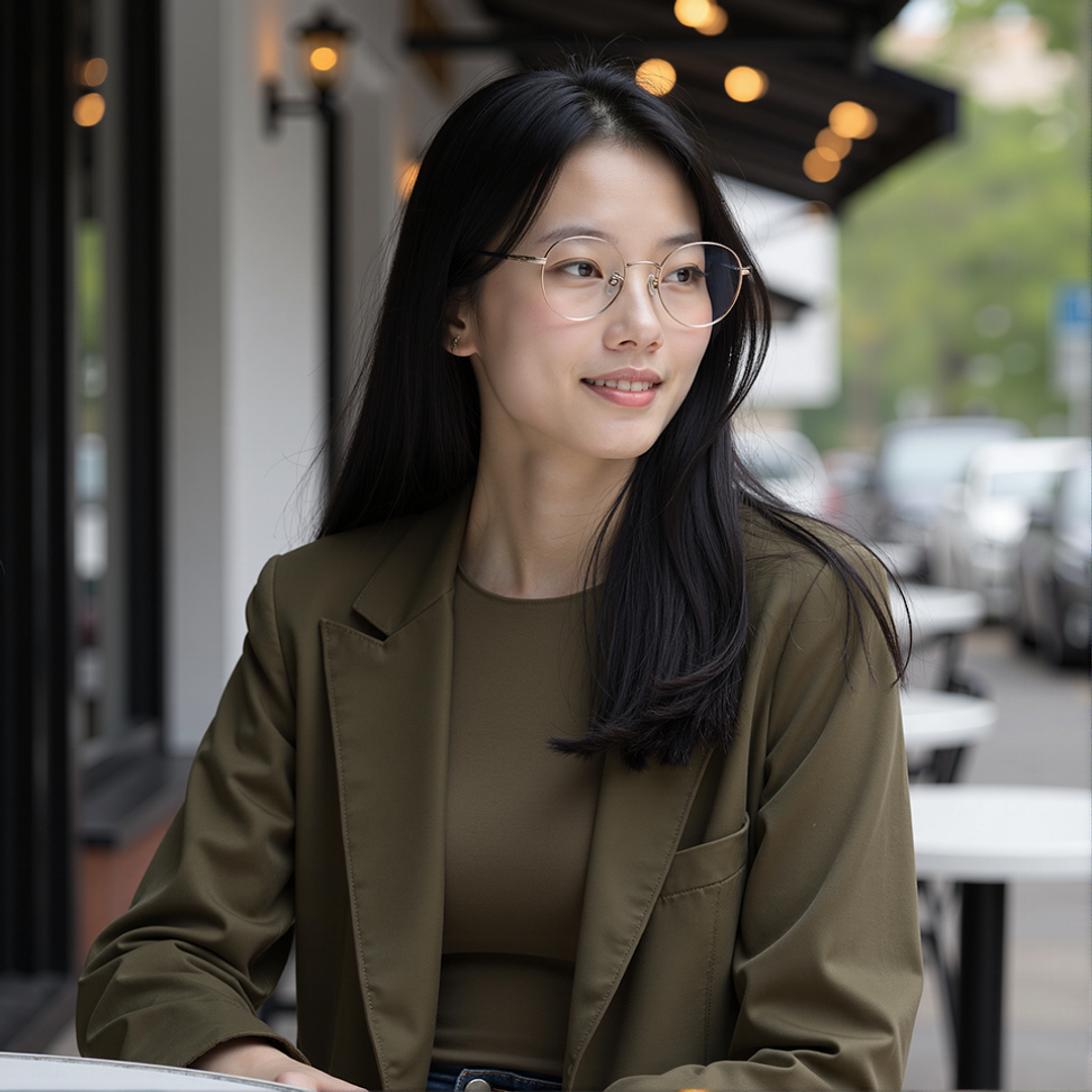 Lenskart Gold Full Rim Round right side