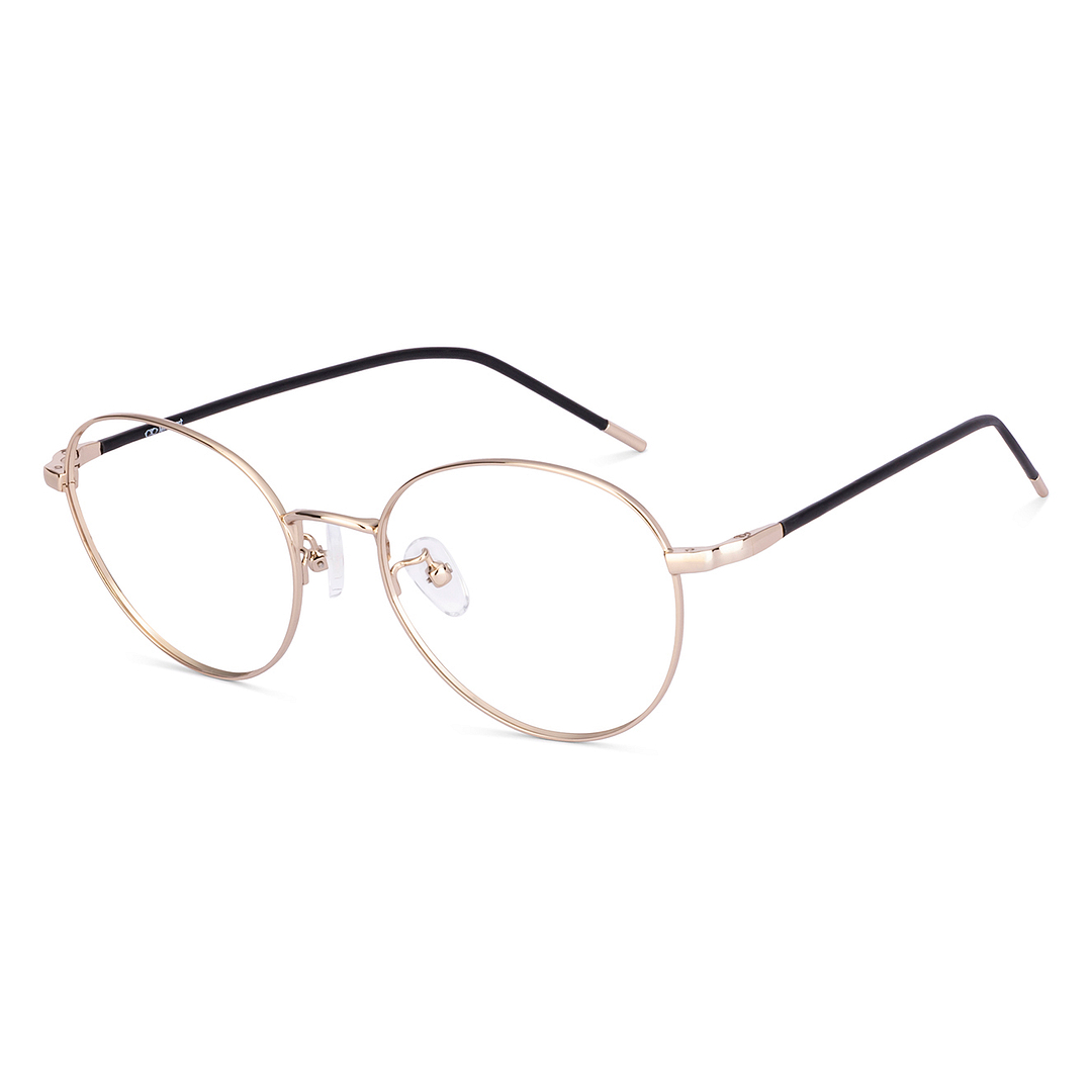 Lenskart Gold Full Rim Round left side
