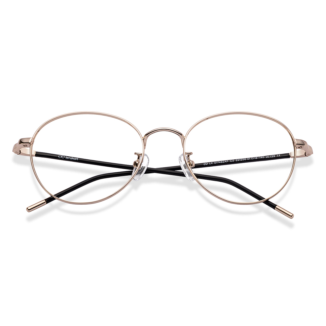 Lenskart Gold Full Rim Round left side