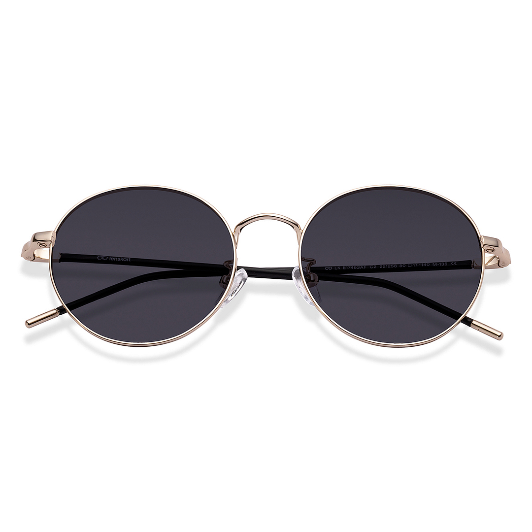 Lenskart Gold Full Rim Round left side