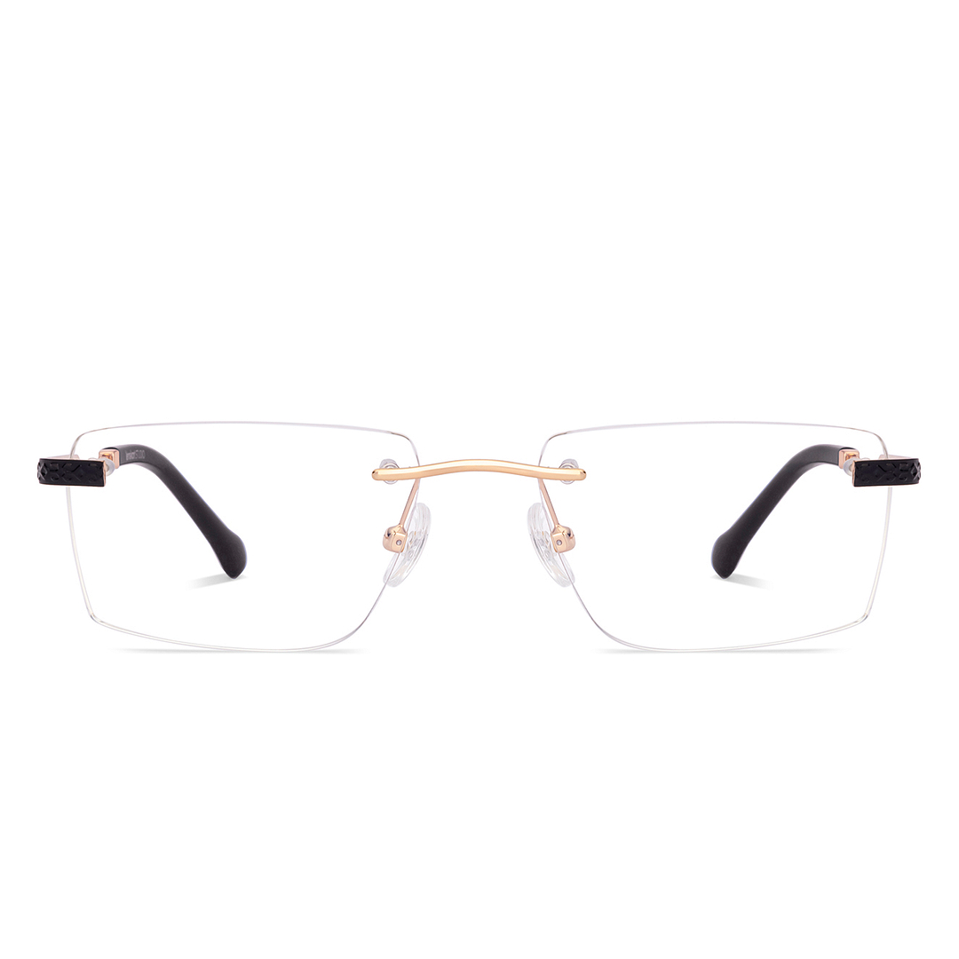 Lenskart Studio Online Black Rimless Rectangle right side