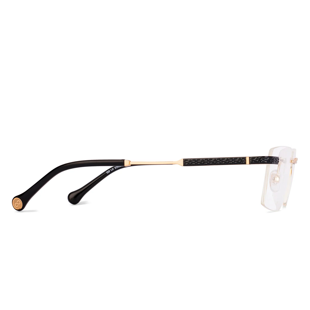 Lenskart Studio Online Black Rimless Rectangle left side