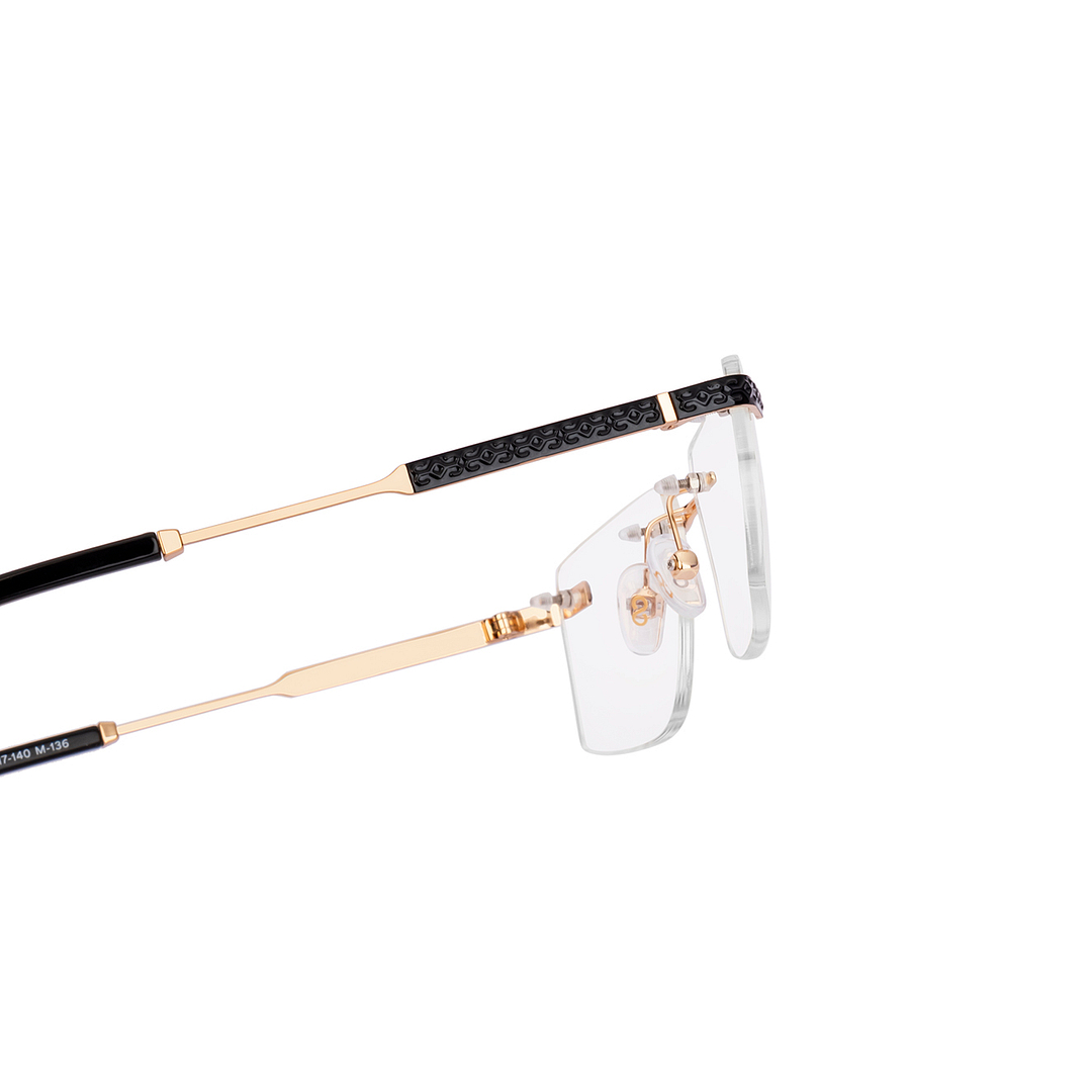 Lenskart Studio Online Black Rimless Rectangle right side