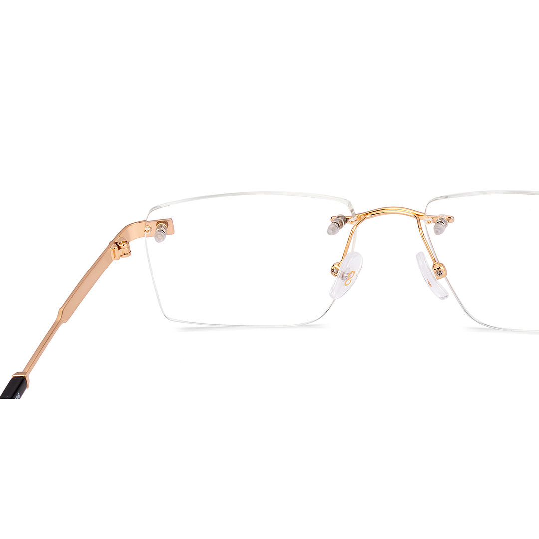 Lenskart Studio Online Black Rimless Rectangle left side