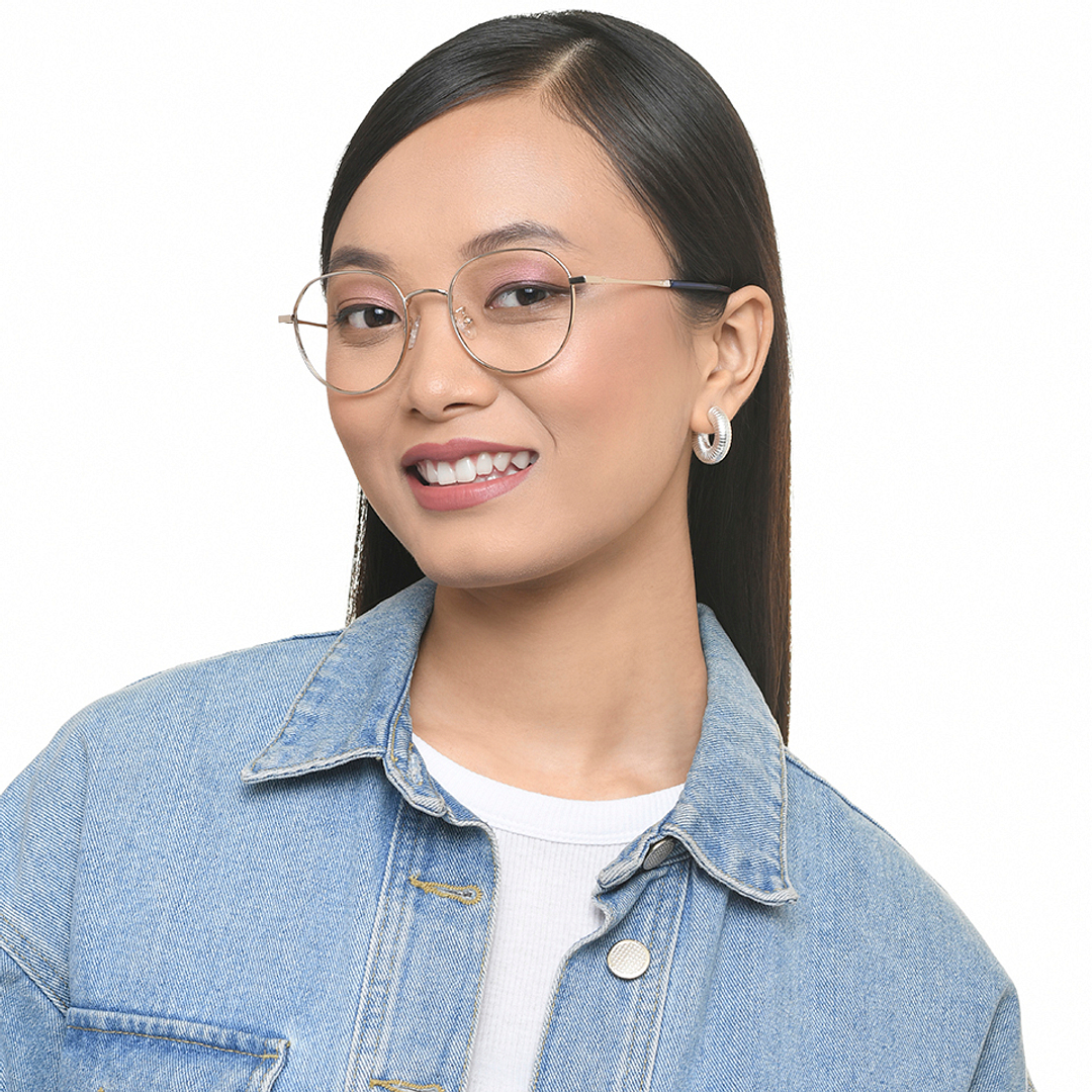 Lenskart Gold Full Rim Round left side