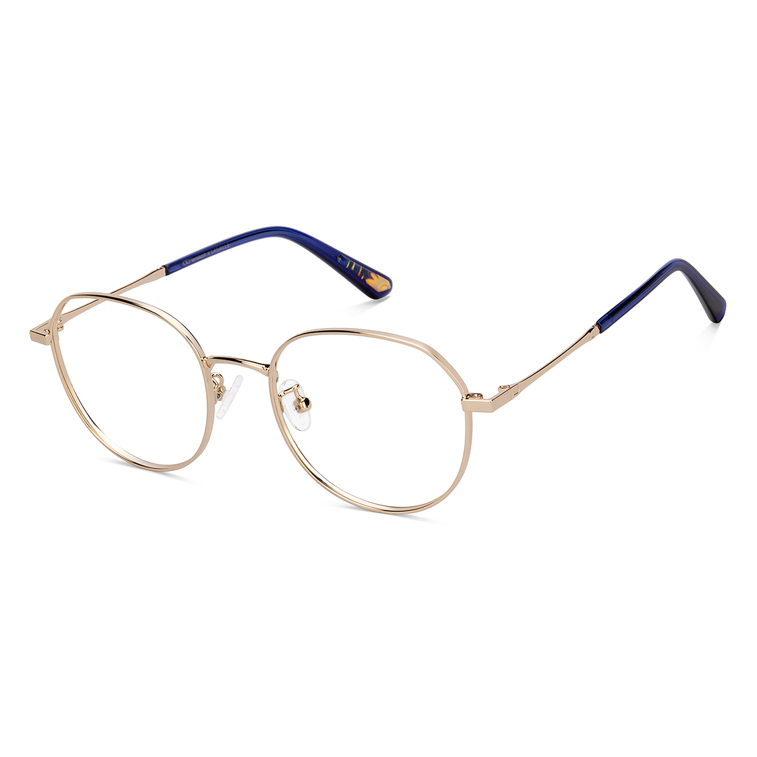 Lenskart Gold Full Rim Round left side