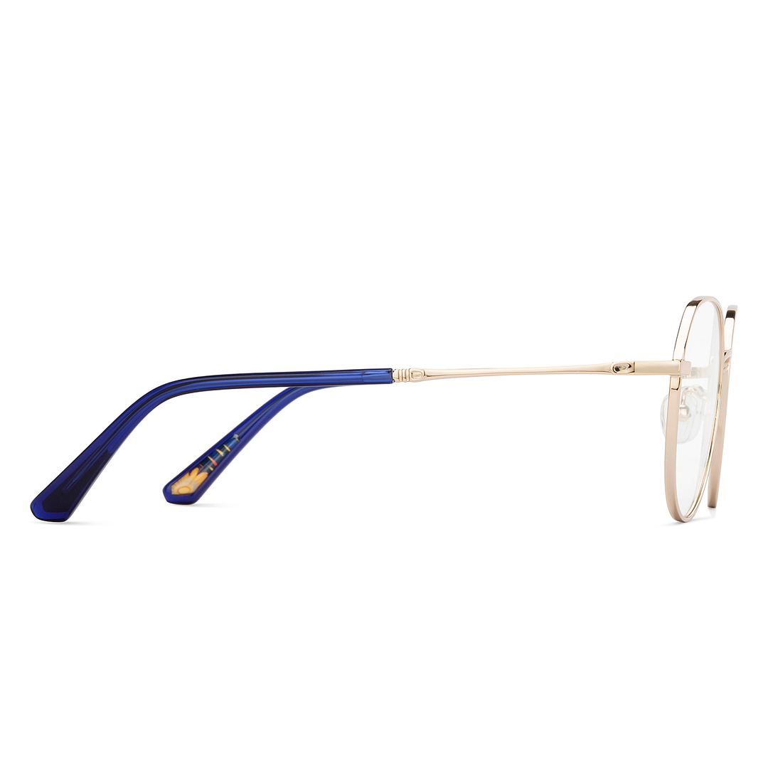 Lenskart Gold Full Rim Round left side