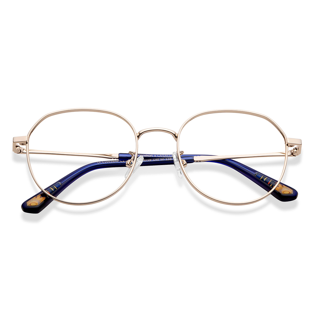 Lenskart Gold Full Rim Round left side