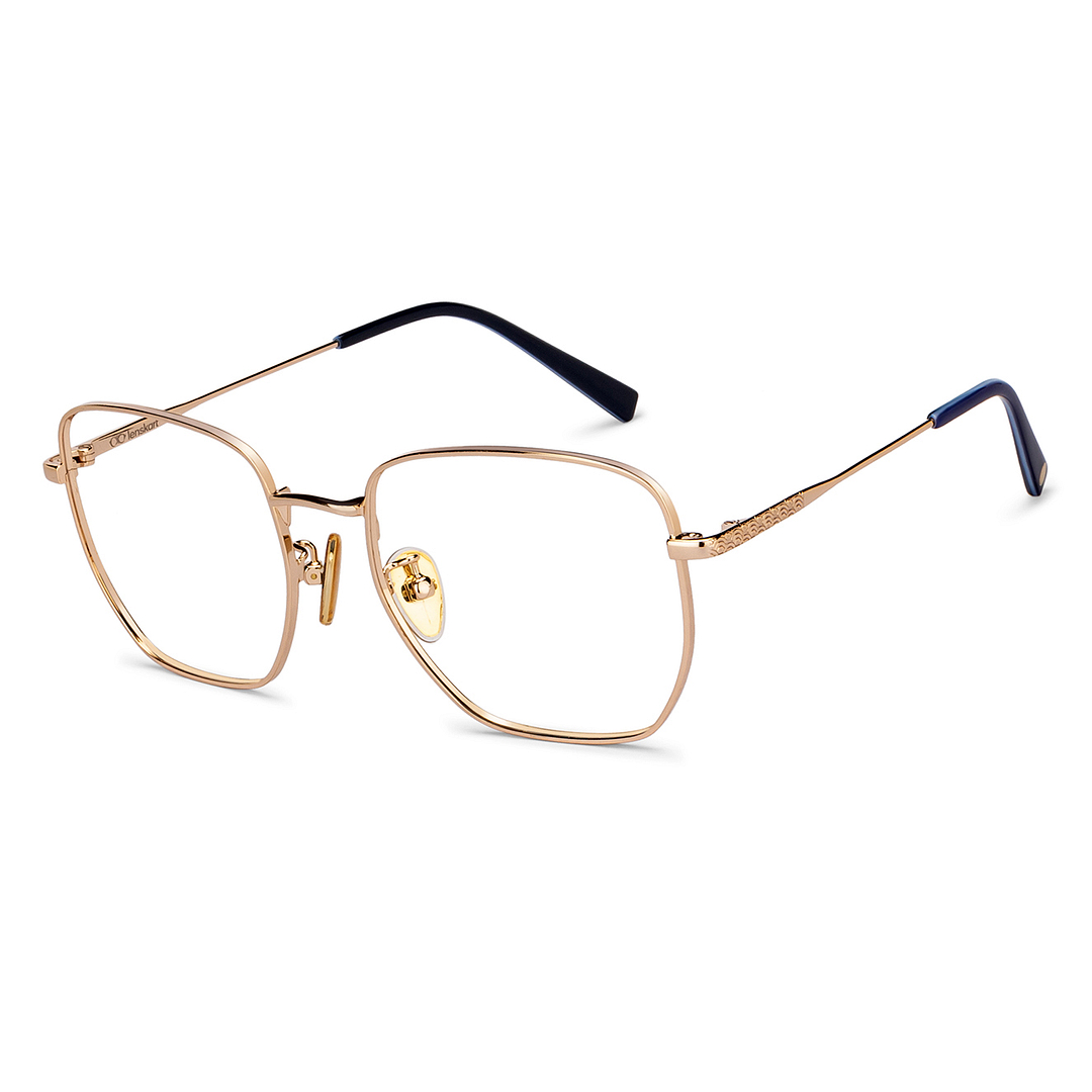 Lenskart Gold Full Rim Square left side