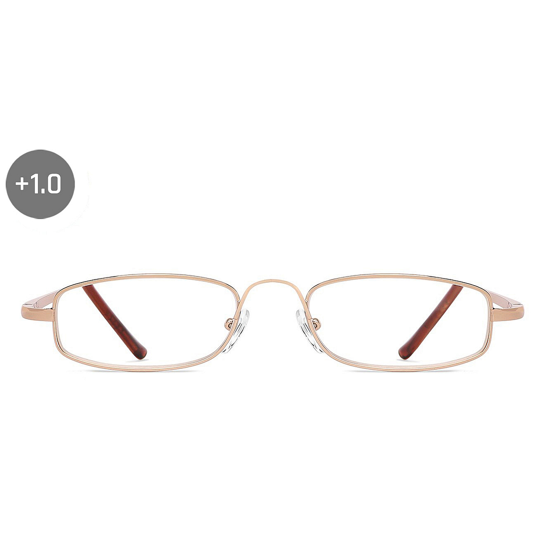 Lenskart READERS Gold Golden Brown Full Rim Rectangle Lenskart READERS LK 6967 Only for 1 Prefitted Powers left side