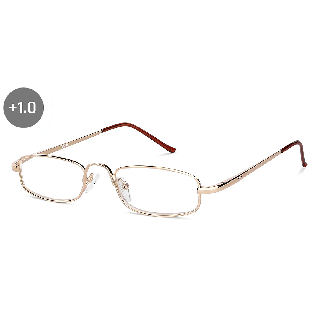 Lenskart READERS Gold Golden Brown Full Rim Rectangle Lenskart READERS LK 6967 Only for 1 Prefitted Powers right side