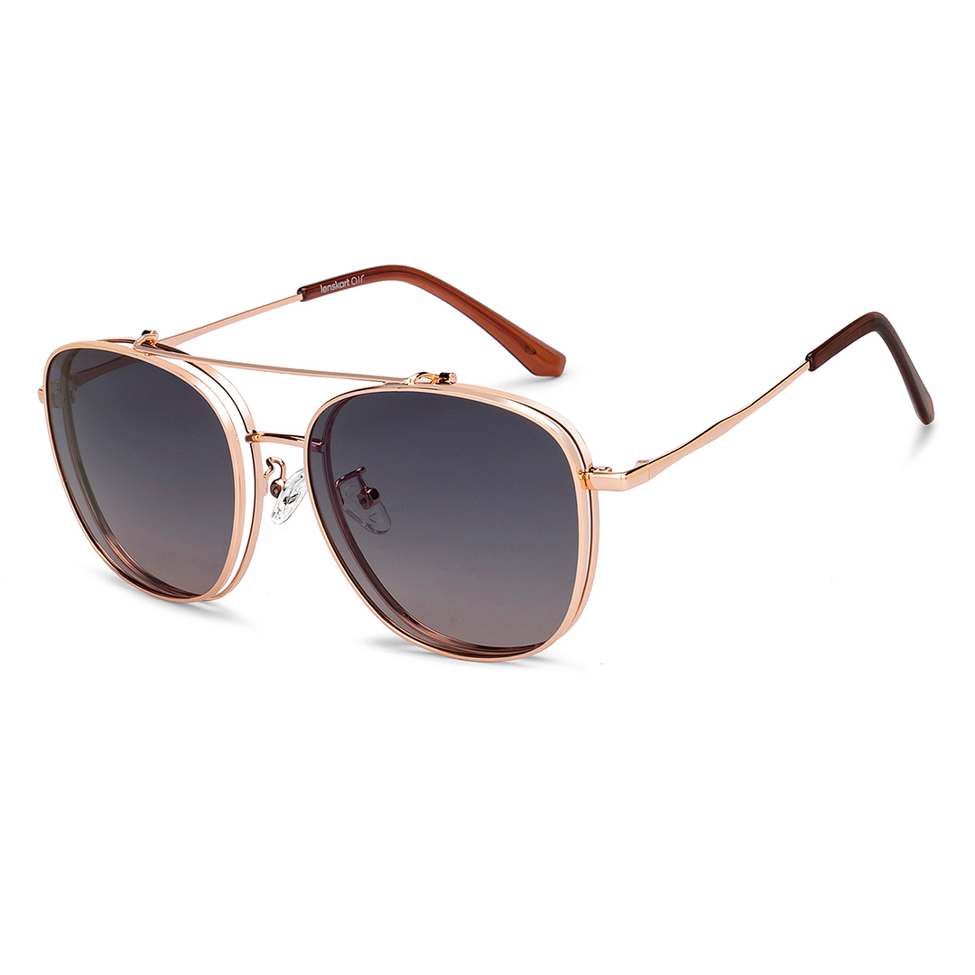 Lenskart Air Gold Full Rim Aviator left side