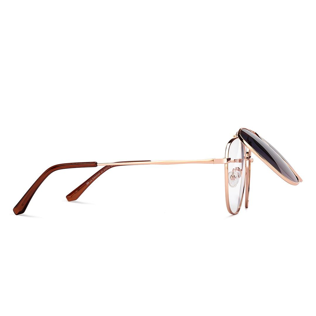 Lenskart Air Gold Full Rim Aviator left side