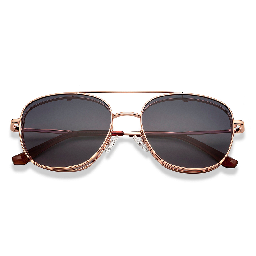 Lenskart Air Gold Full Rim Aviator left side