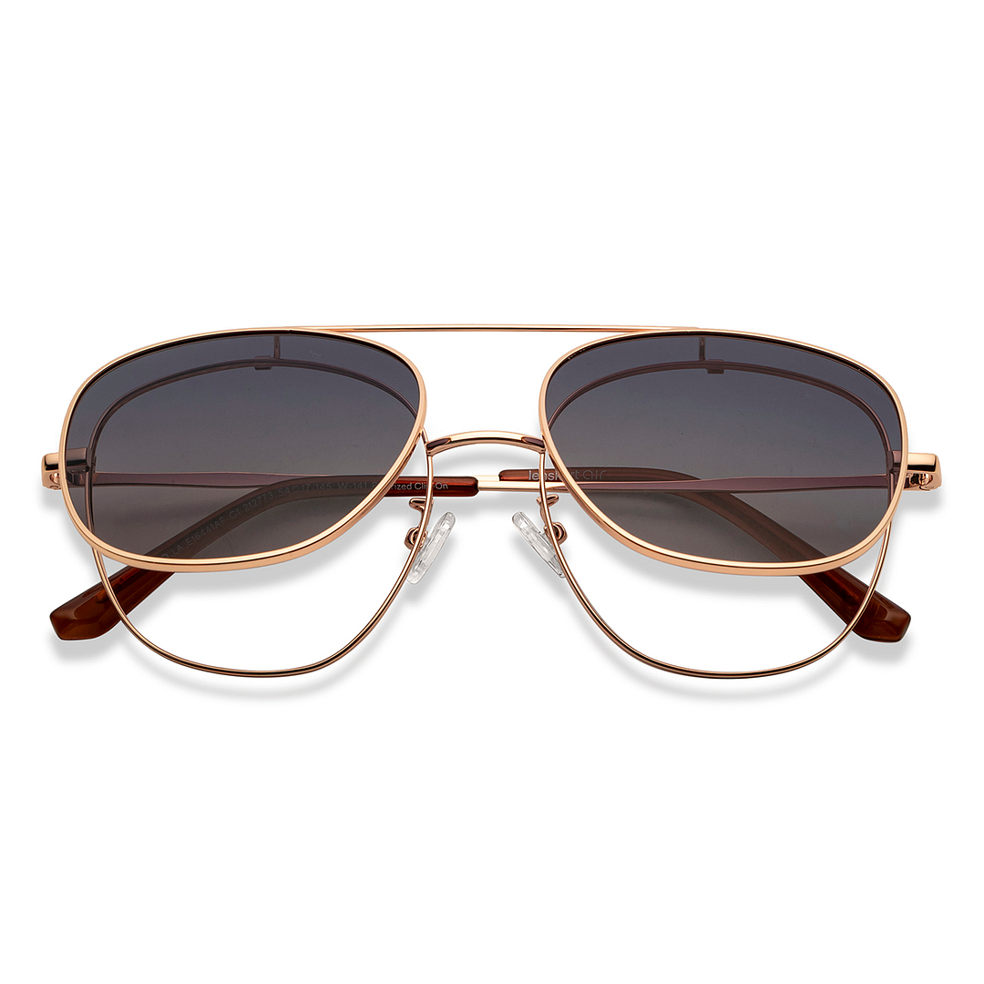 Lenskart Air Gold Full Rim Aviator right side