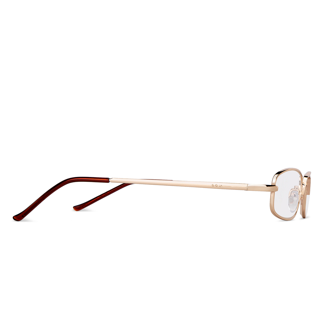 Lenskart READERS Gold Golden Brown Full Rim Rectangle Lenskart READERS LR 6967 Only for 1 Prefitted Powers left side