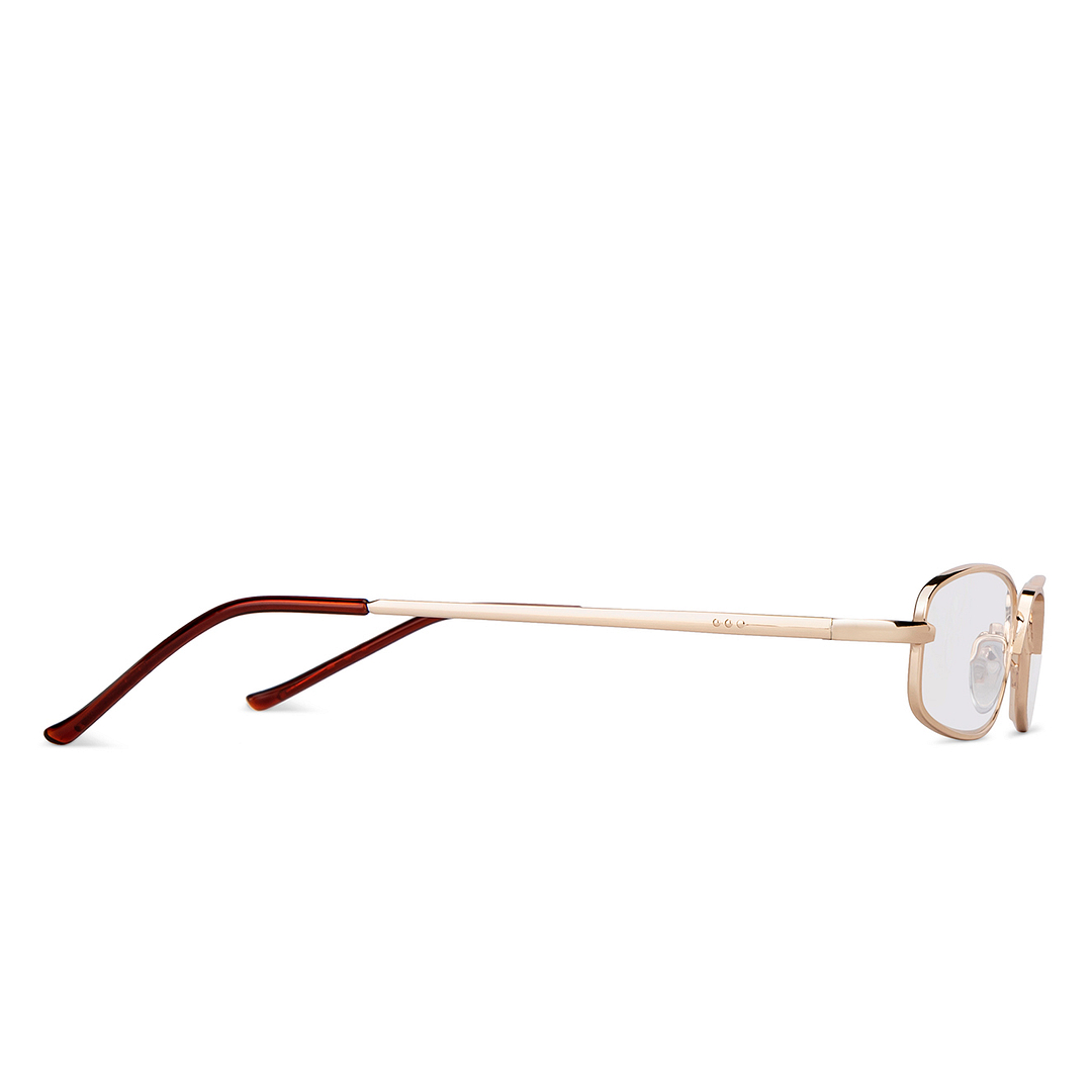 Lenskart READERS Gold Golden Brown Full Rim Rectangle Lenskart READERS LR 6967 Only for 1 5 Prefitted Powers right side