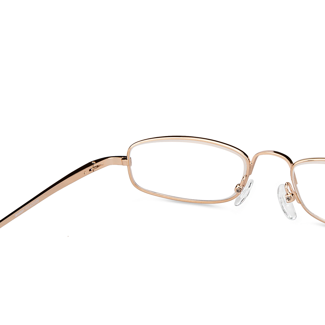 Lenskart READERS Gold Golden Brown Full Rim Rectangle Lenskart READERS LR 6967 Only for 1 5 Prefitted Powers left side