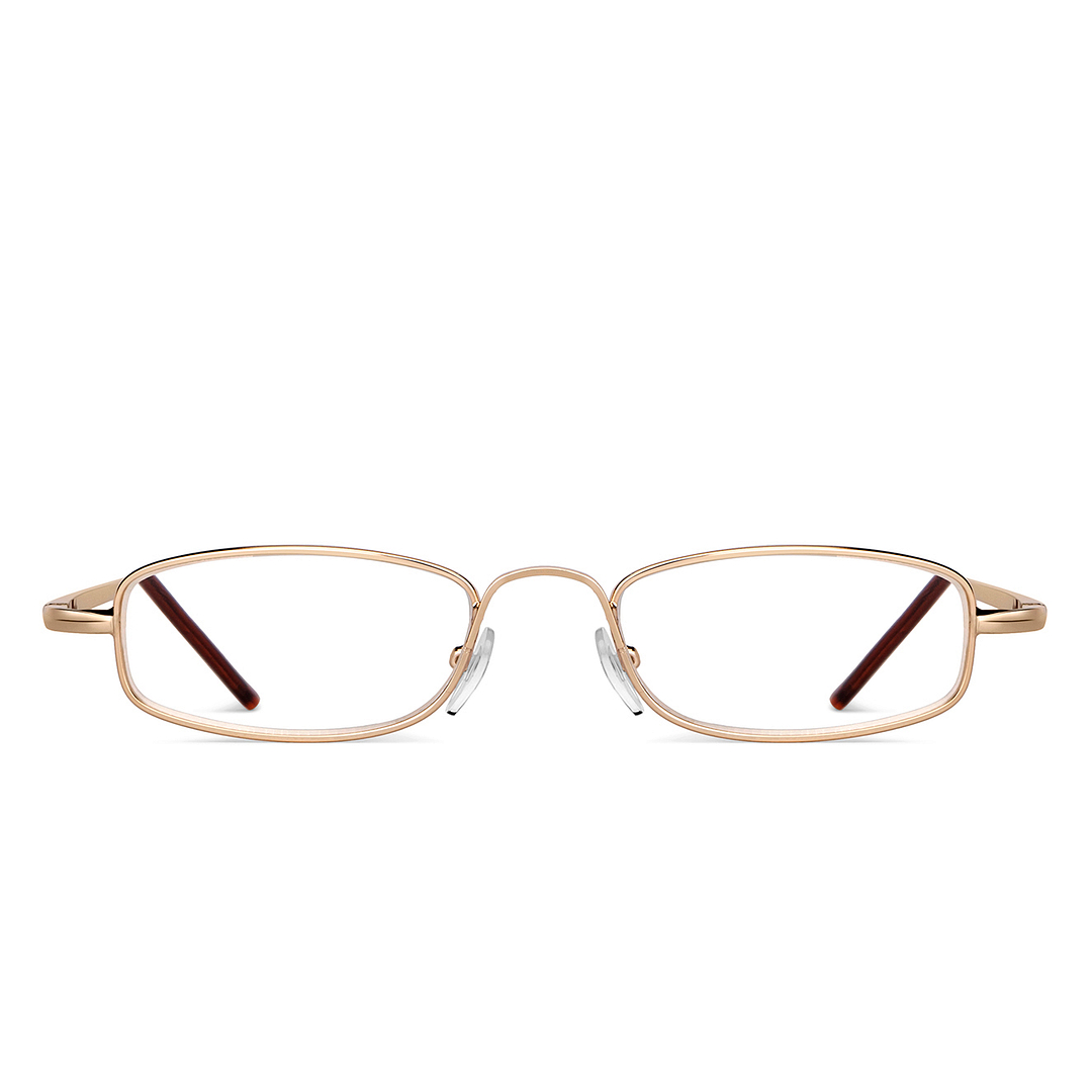 Lenskart READERS Gold Golden Brown Full Rim Rectangle Lenskart READERS LR 6967 Only for 2 5 Prefitted Powers left side