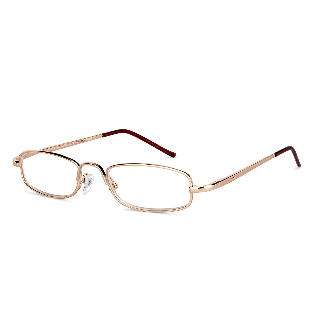 Lenskart READERS Gold Golden Brown Full Rim Rectangle Lenskart READERS LR 6967 Only for 2 5 Prefitted Powers left side