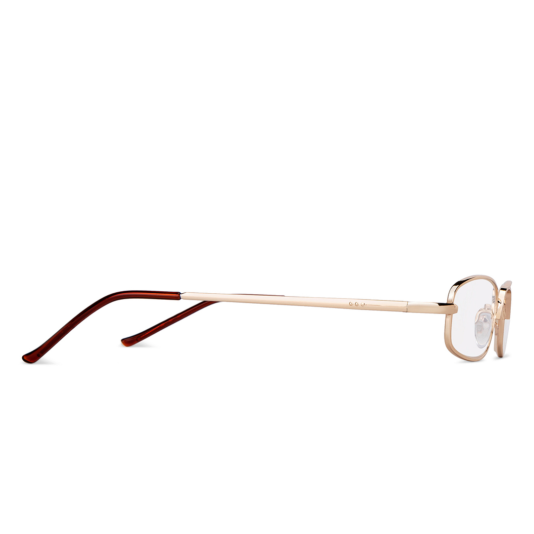 Lenskart READERS Gold Golden Brown Full Rim Rectangle Lenskart READERS LR 6967 Only for 2 5 Prefitted Powers left side