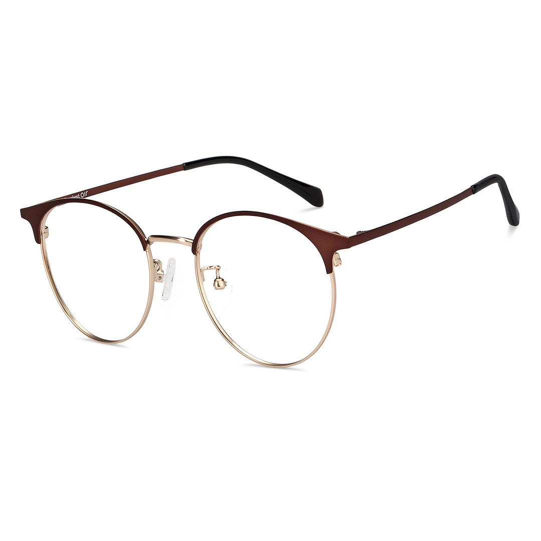 Lenskart Air Gold Full Rim Round left side