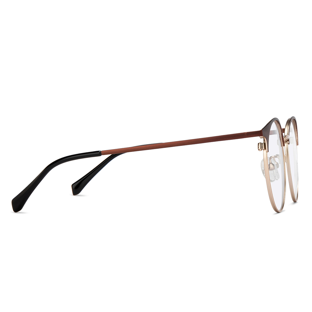 Lenskart Air Gold Full Rim Round left side