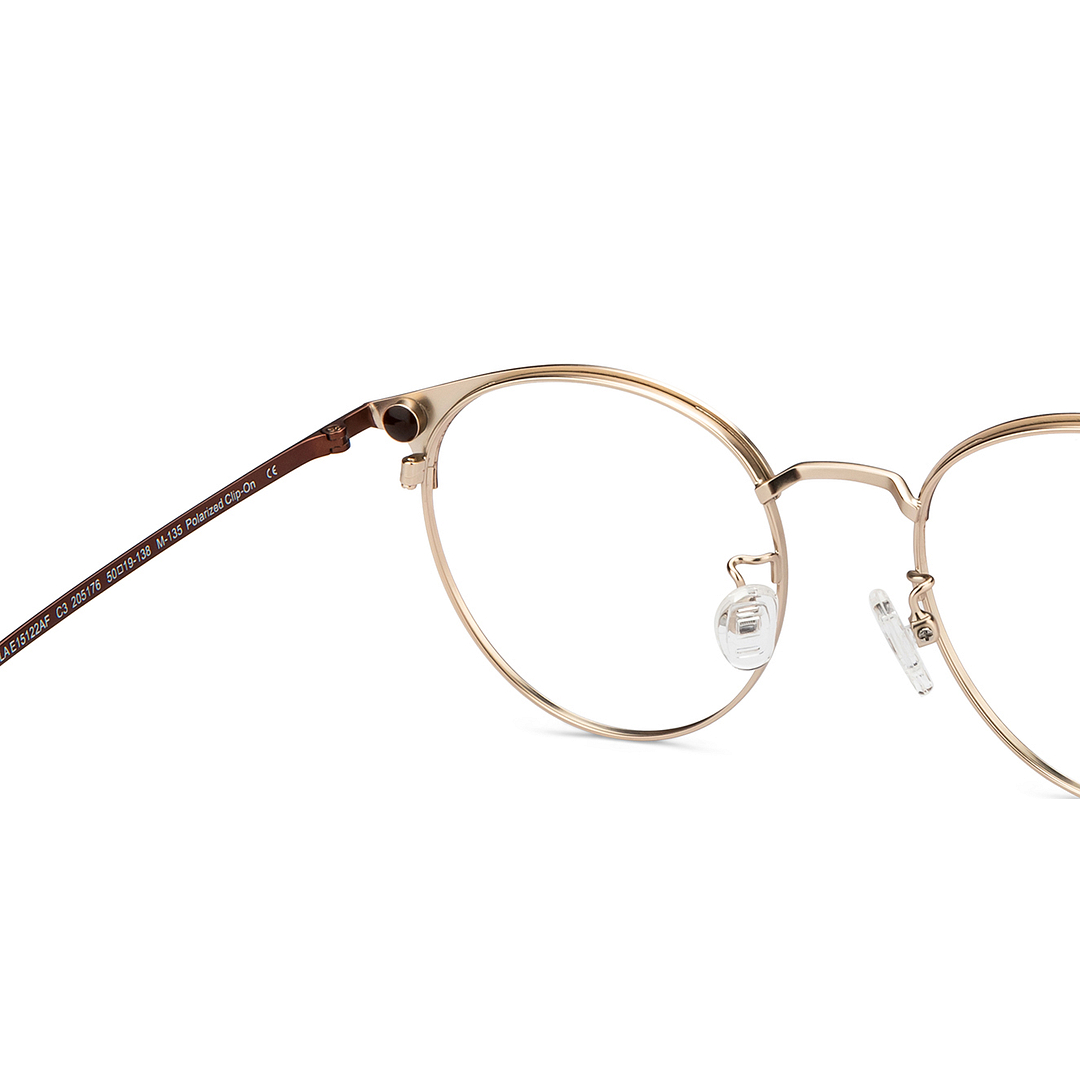 Lenskart Air Gold Full Rim Round right side