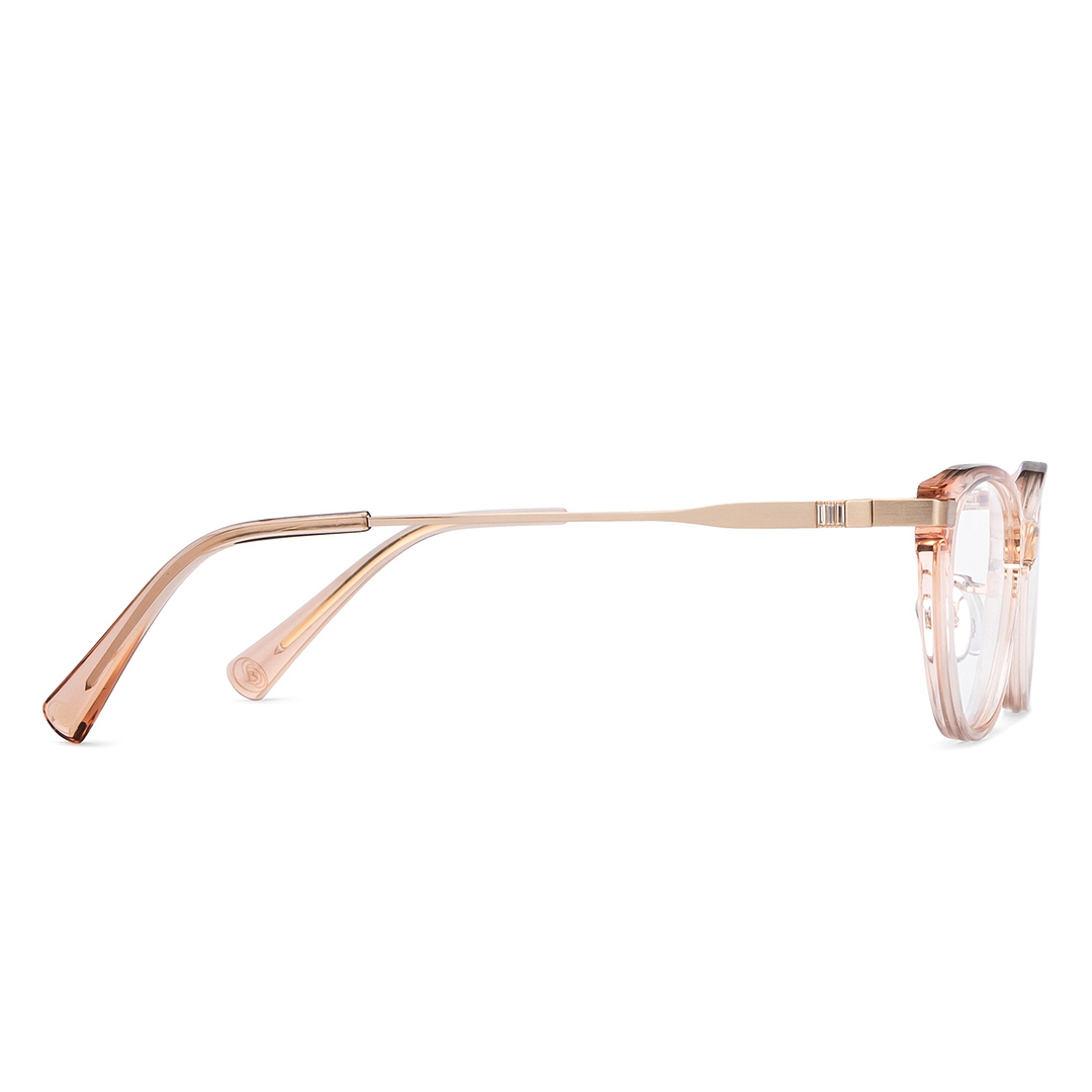 Lenskart Brown Transparent Full Rim Cat Eye left side