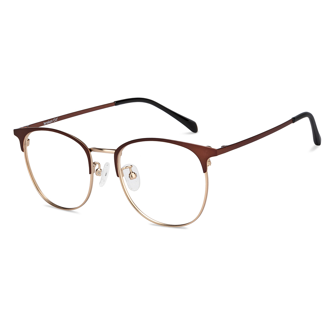 Lenskart Air Online Gold Full Rim Round left side